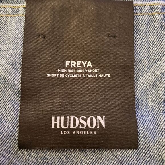 Hudson Freya Denim Biker Shorts Sz 24 - Picture 8 of 10